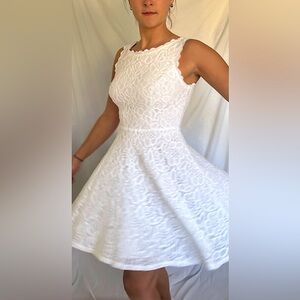 New White Lace Mini Dress, size 3